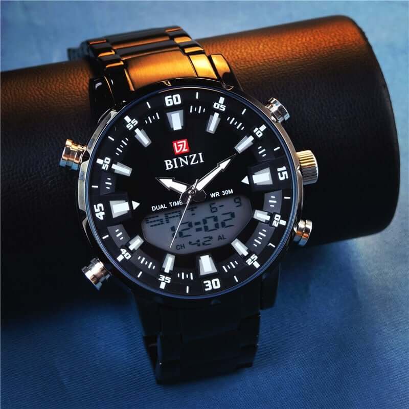 Relógio De Luxo Masculino Quartzo Aço Inoxidável (À prova d'água)