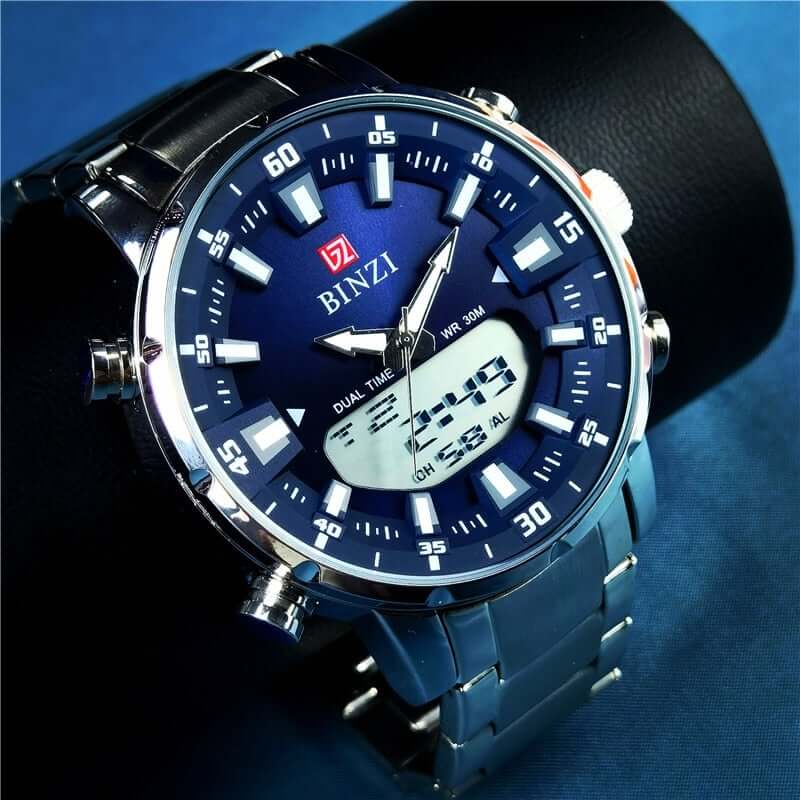 Relógio De Luxo Masculino Quartzo Aço Inoxidável (À prova d'água)